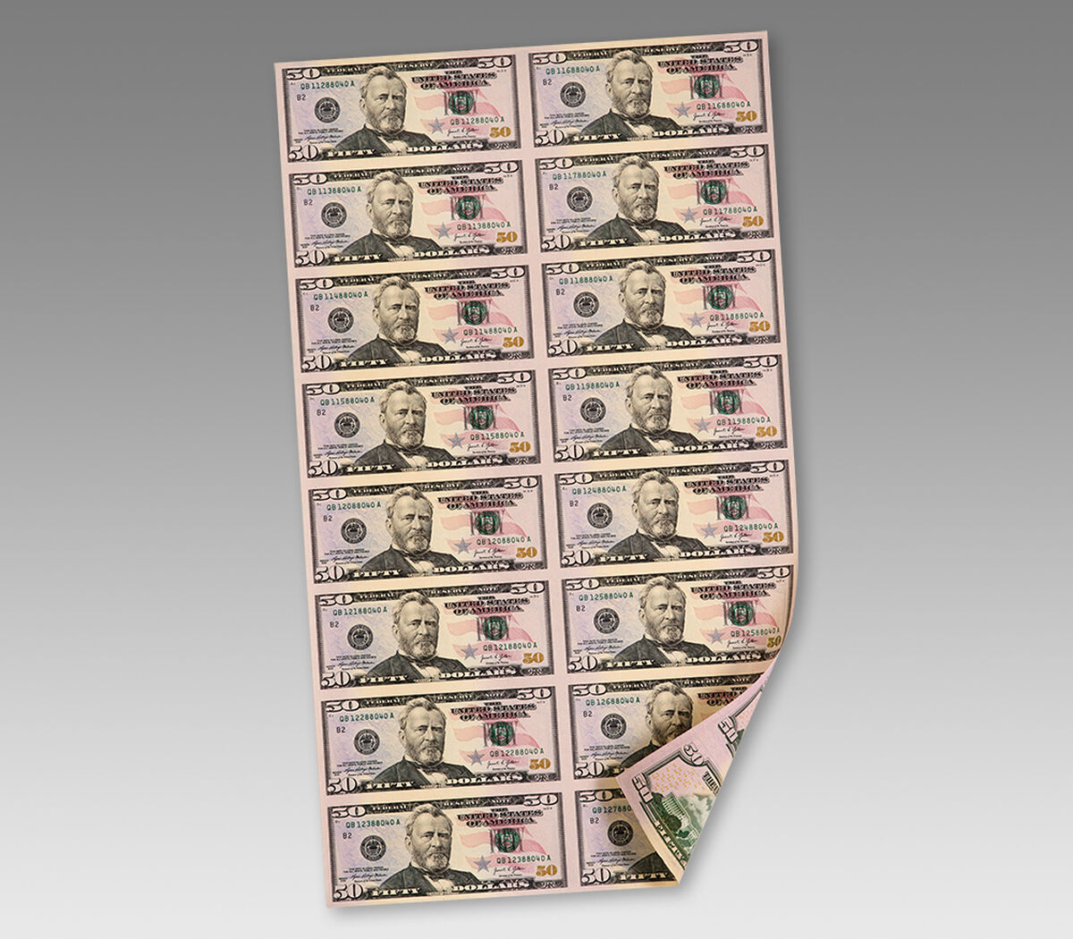 $50 &ndash; 16 Note Sheet New York (B), , hi-res image number 1.0