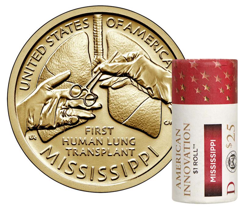 American Innovation $1 Coin 2023 Rolls and Bags - Mississippi: 25-Coin Roll (D)