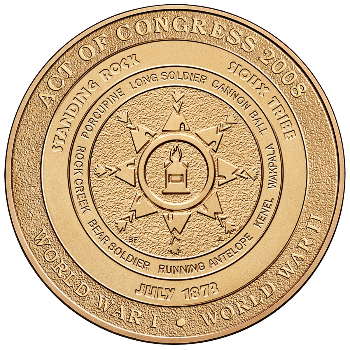 Standing Rock Sioux Tribe Code Talkers Bronze Medal image number 2.0