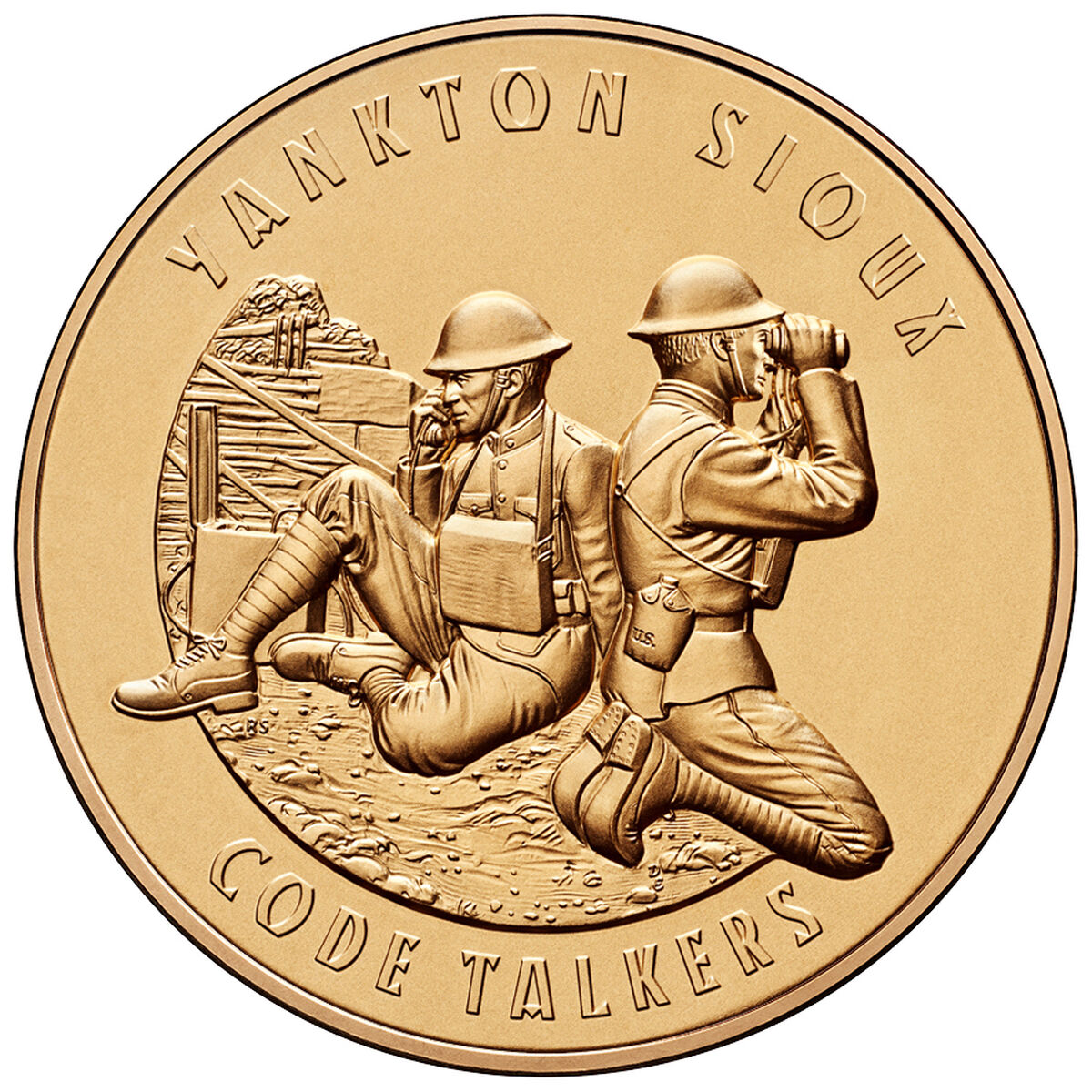 Yankton Sioux Tribe Code Talkers Bronze Medal image number 1.0