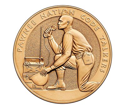 Pawnee Nation Tribe Code Talkers Bronze Medal