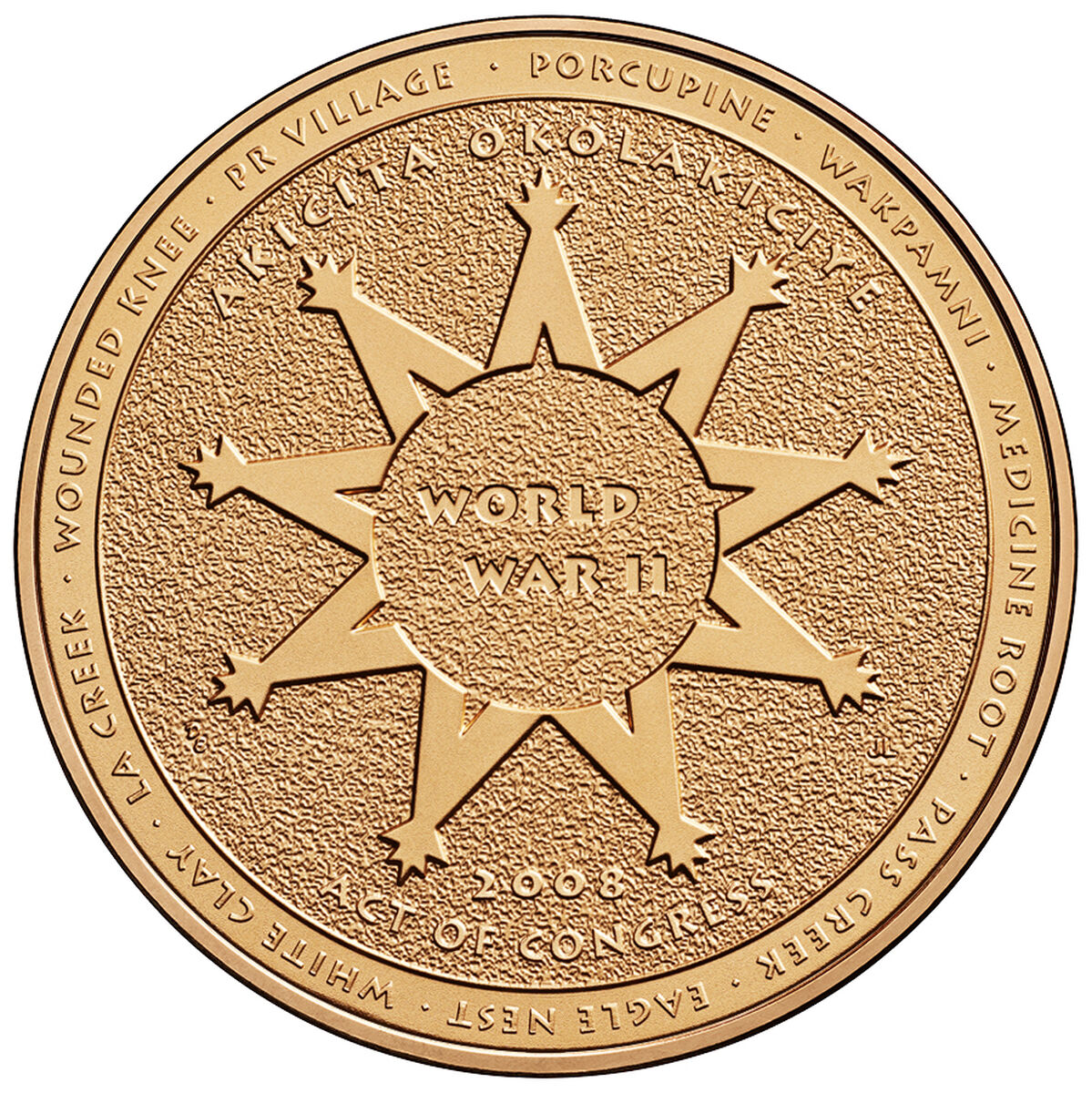 Oglala Sioux Tribe Code Talkers Bronze Medal image number 2.0