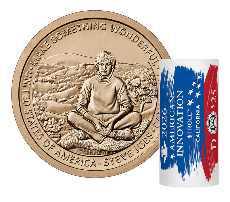 American Innovation $1 Coin 2026 Rolls and Bags - California: 25-Coin Roll (D)