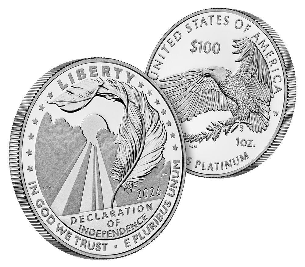 Charters of Freedom 2026 Platinum Proof Coin – Declaration of