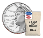 Semiquincentennial Half Dollar 2026 Rolls and Bags - 9/11 Enduring Liberty
