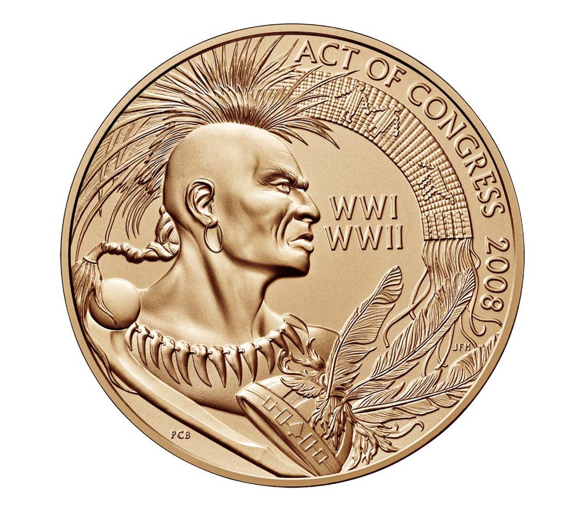 St. Regis Mohawk Tribe Code Talkers Bronze Medal image number 2.0