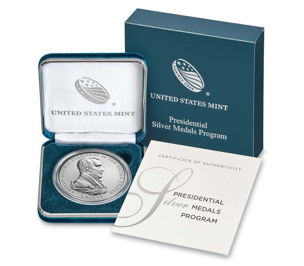 アメリカ合衆国グレイソン大使手渡しメダル【大晦日限定値下げ】 Andrew Jackson Presidential Silver Medal | US Mint