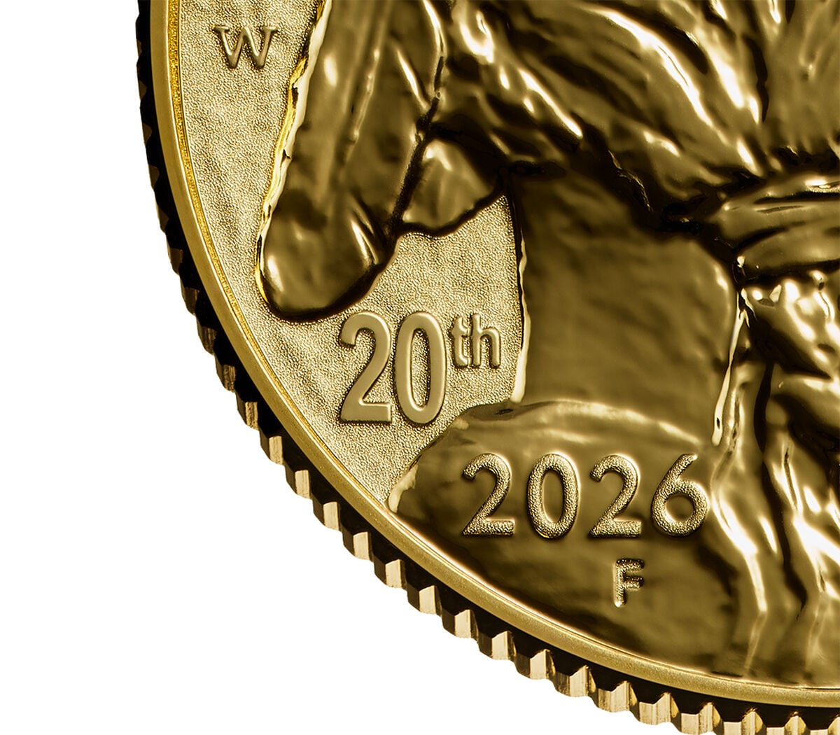 20th Anniversary American Buffalo 2026 One-Tenth Ounce Gold Reverse Proof Coin, , hi-res image number 3.0