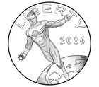 Comic Art 2.5 Ounce Silver Medal &ndash; Green Lantern&trade;, , hi-res