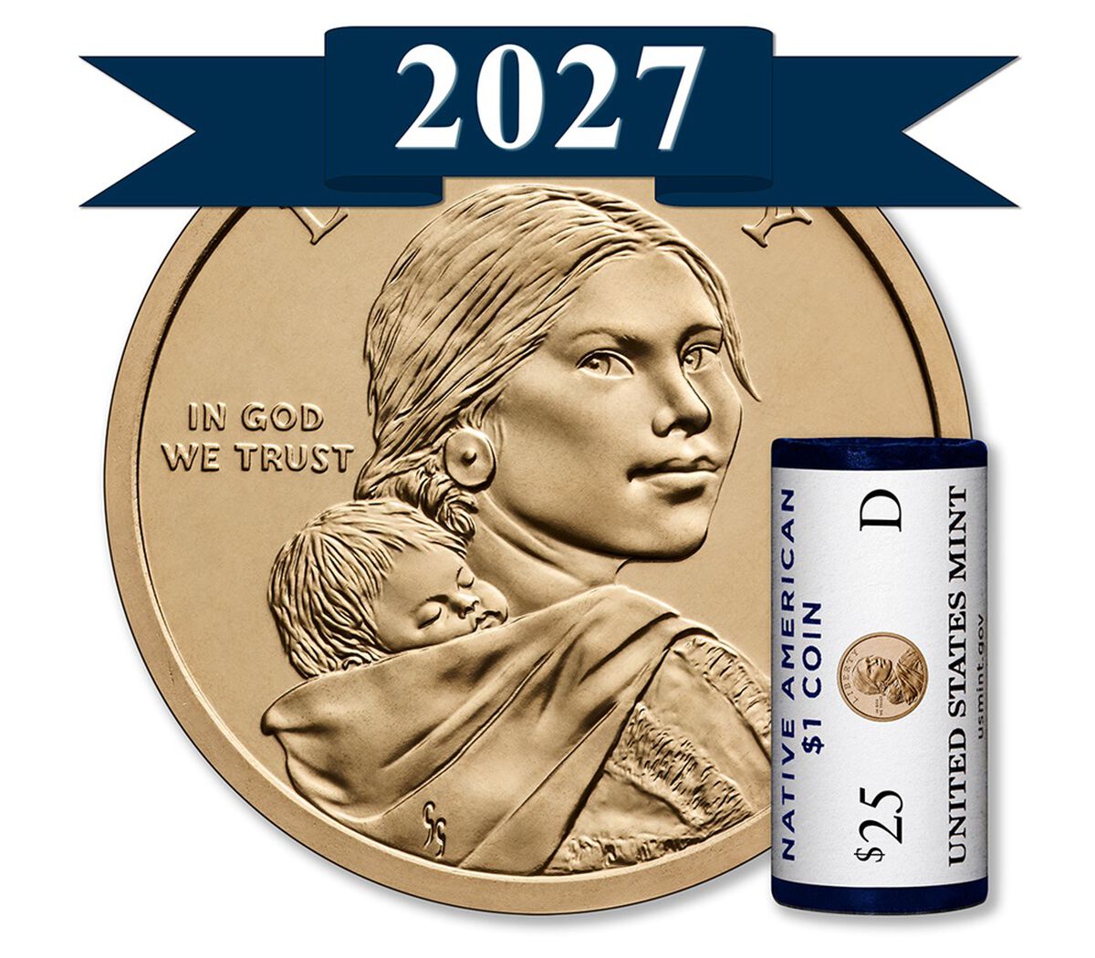 Native American $1 Coin 25-Coin Roll Subscription, , hi-res image number 1.0