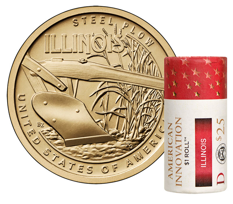 American Innovation $1 Coin 2024 Rolls and Bags - Illinois: 25-Coin Roll (D)