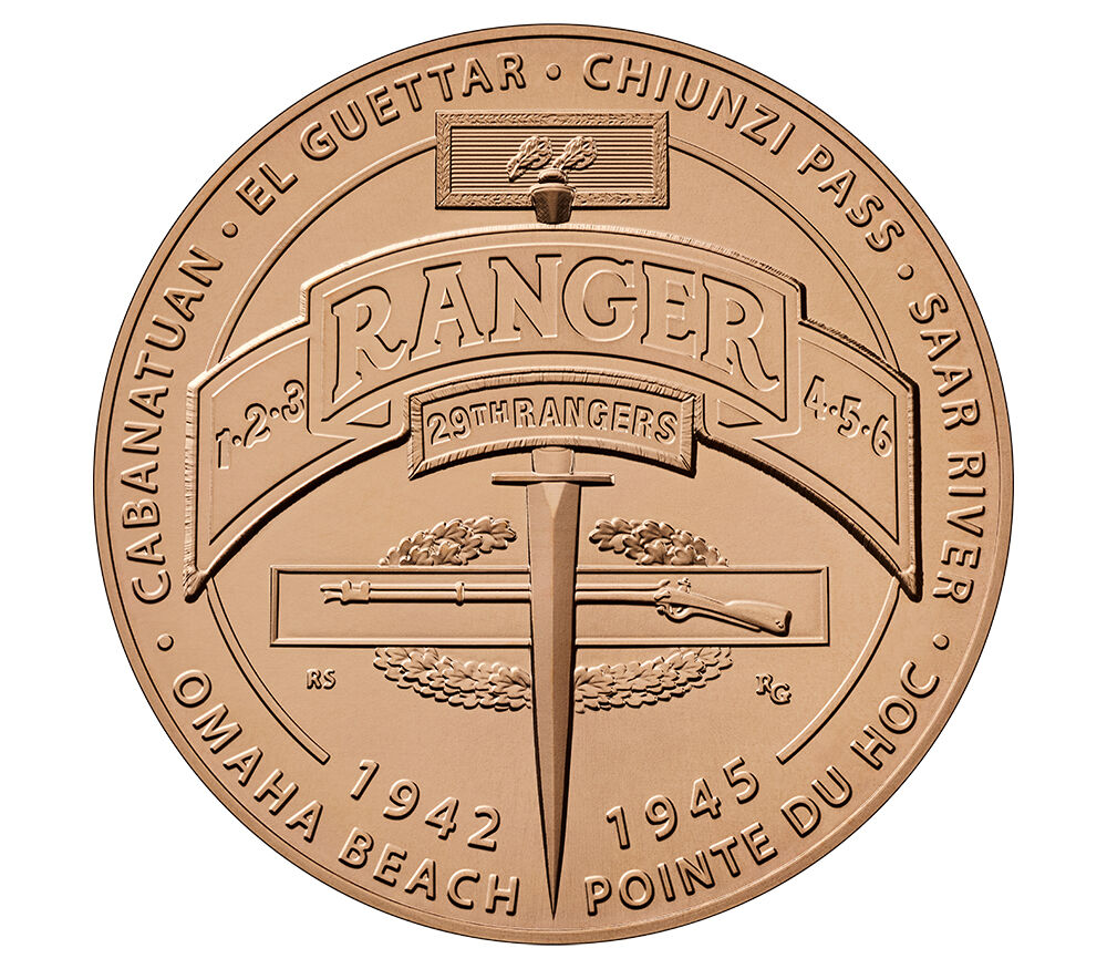 U.S. Army Rangers Veterans of WWll Bronze Medal | US Mint
