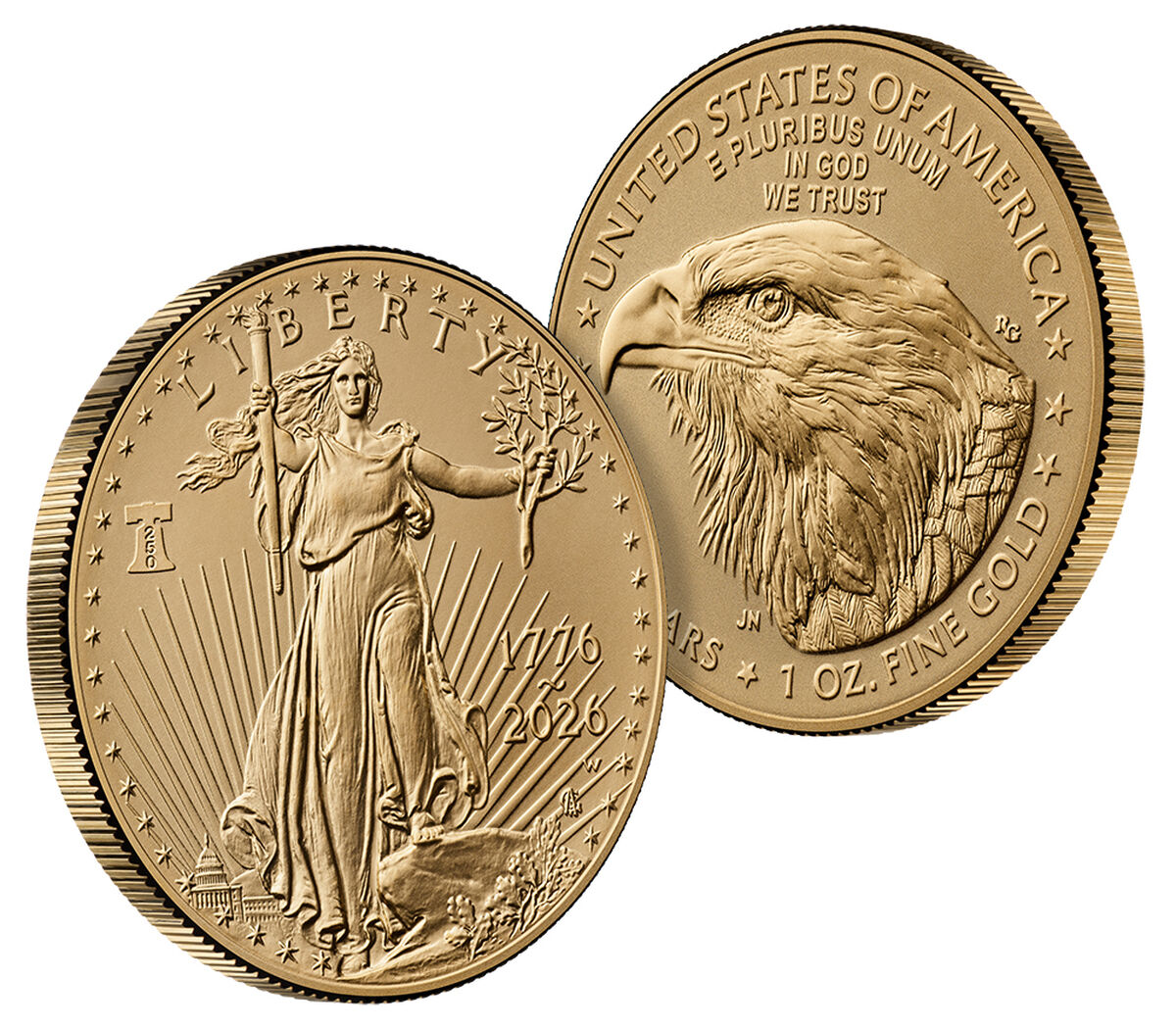 American Eagle 2026 One Ounce Gold Enhanced Uncirculated Coin, , hi-res image number 2.0