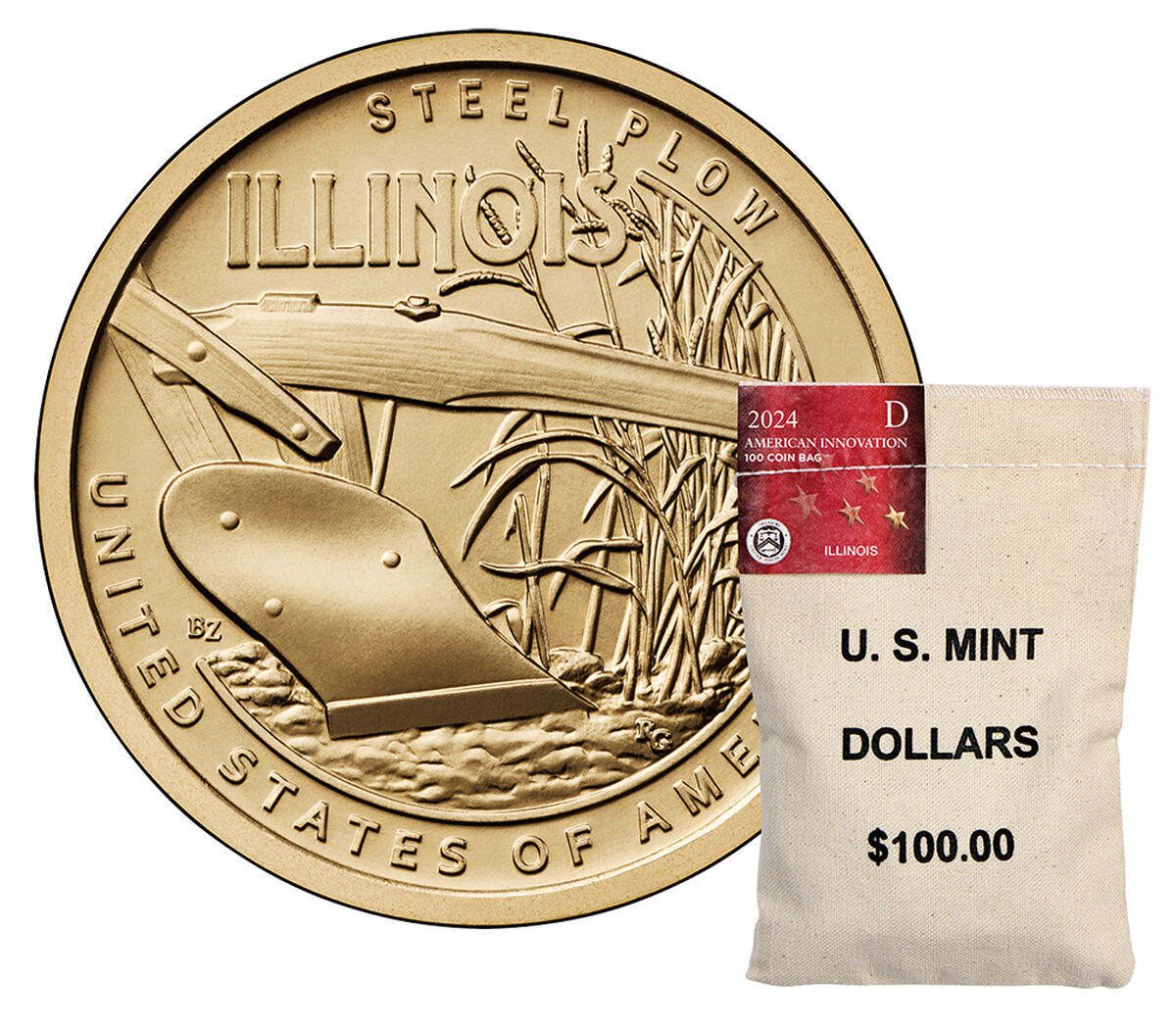 American Innovation $1 Coin 2024 Rolls and Bags - Illinois image number 1.0