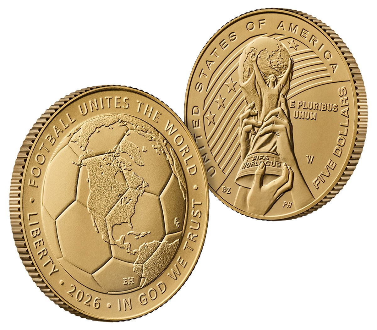 FIFA World Cup 2026&trade; Uncirculated Five-Dollar Gold Coin, , hi-res image number 4.0
