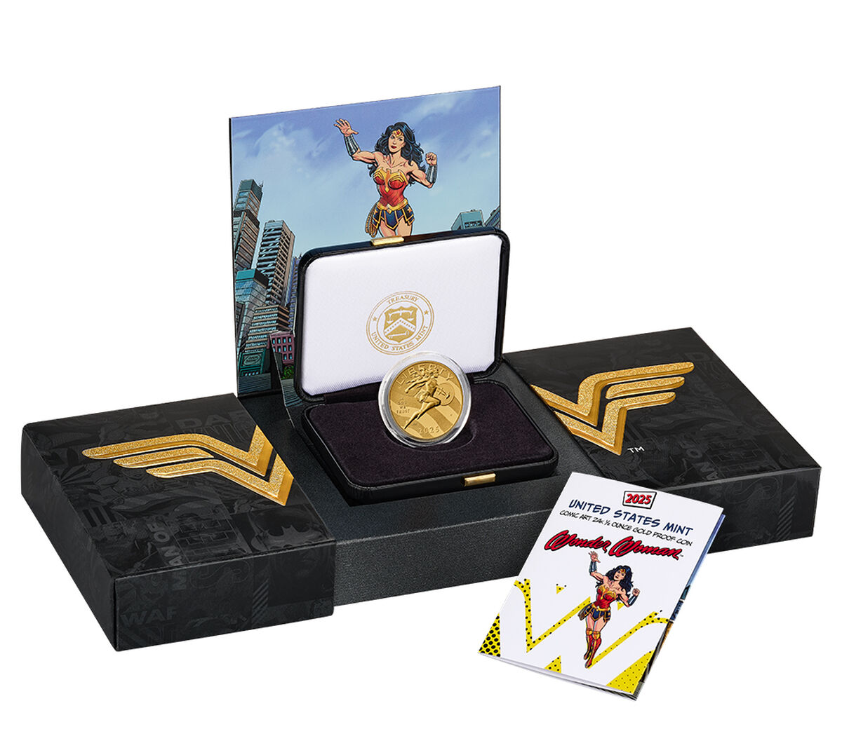 Comic Art 24-Karat Gold Proof Coin &ndash; Wonder Woman&trade;, , hi-res image number 1.0