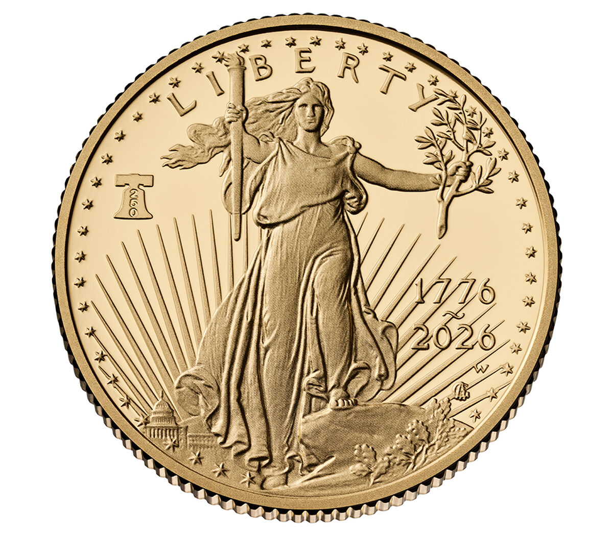 American Eagle 2026 One-Quarter Ounce Gold Proof Coin, , hi-res image number 2.0