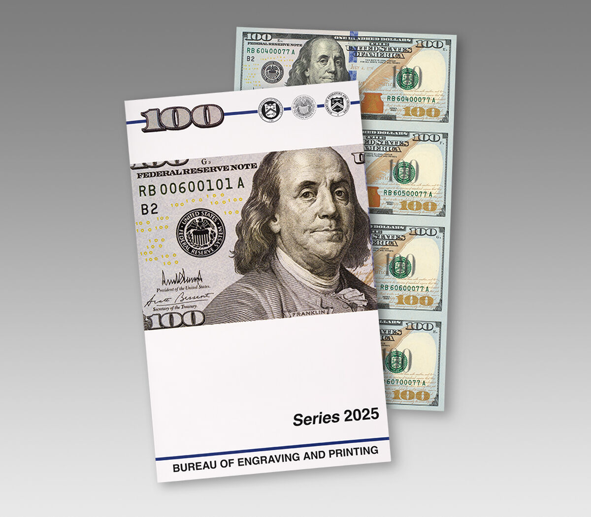 $100 &ndash; 4 Note Sheet (New York) Series 2025, , hi-res image number 1.0