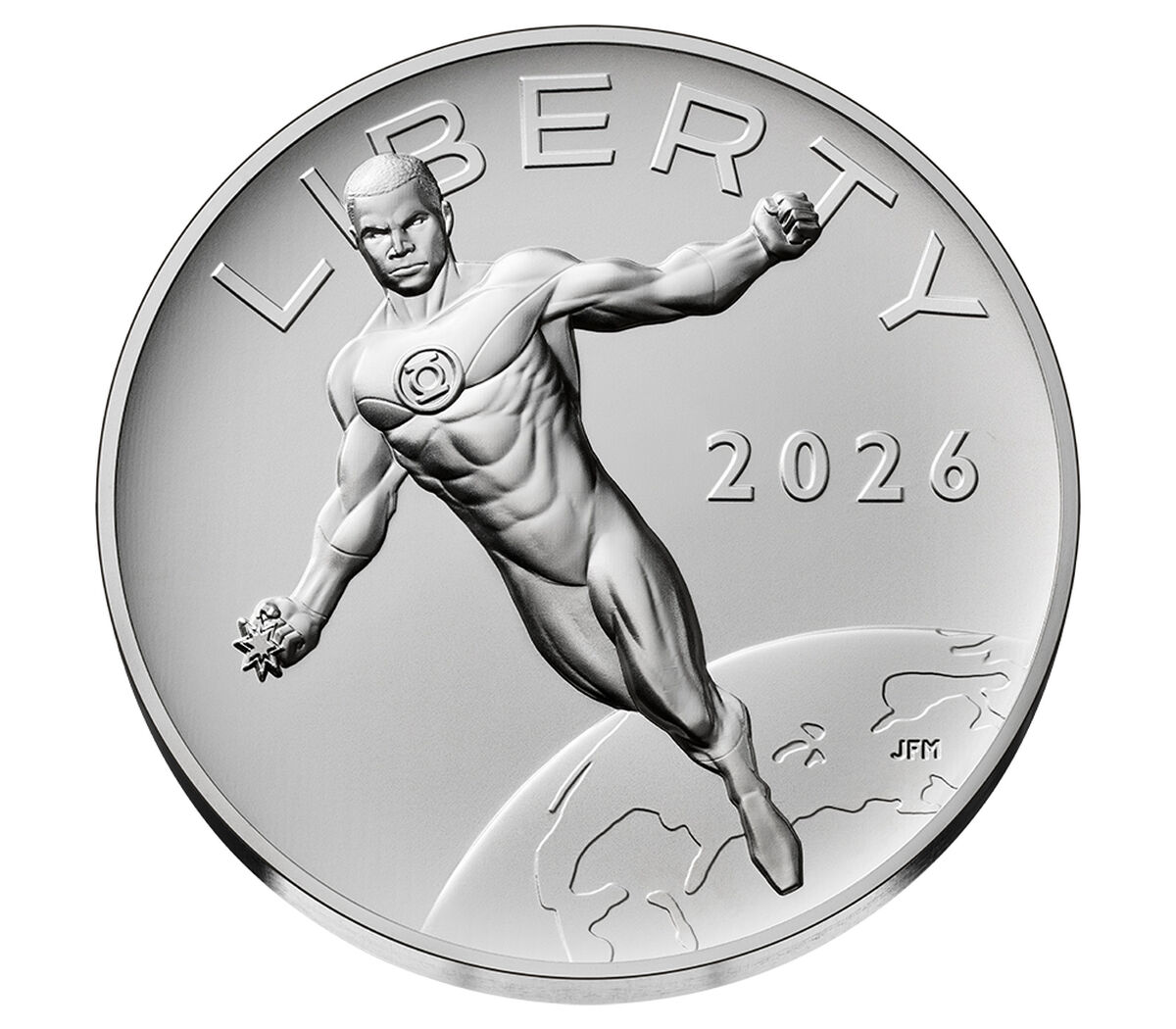 Comic Art 2.5 Ounce Silver Medal &ndash; Green Lantern&trade;, , hi-res image number 1.0