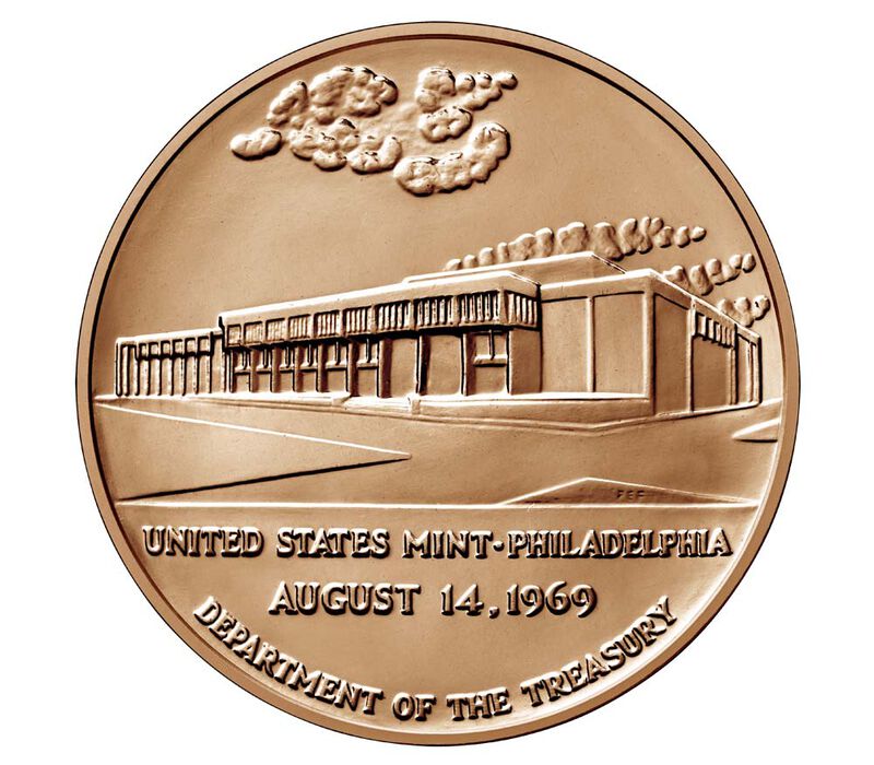 Philadelphia Mint Bronze Medal 1 5/16 Inch