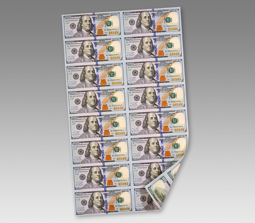 Uncut Currency - $100 Dollar