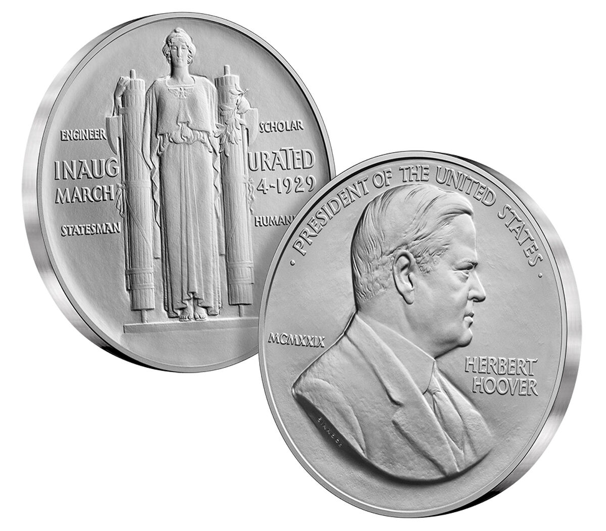 Herbert Hoover Presidential Silver Medal, , hi-res image number 5.0