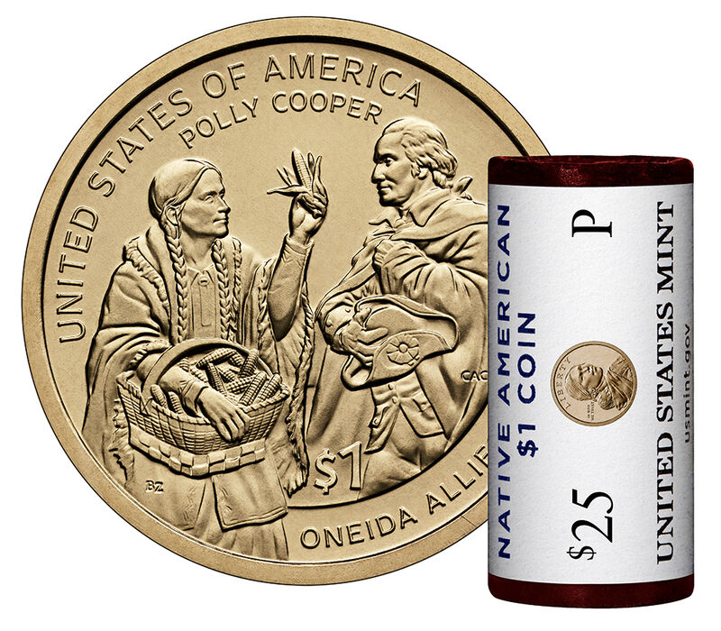 Native American $1 Coin 2026 Rolls and Bags: 25-Coin Roll (P)