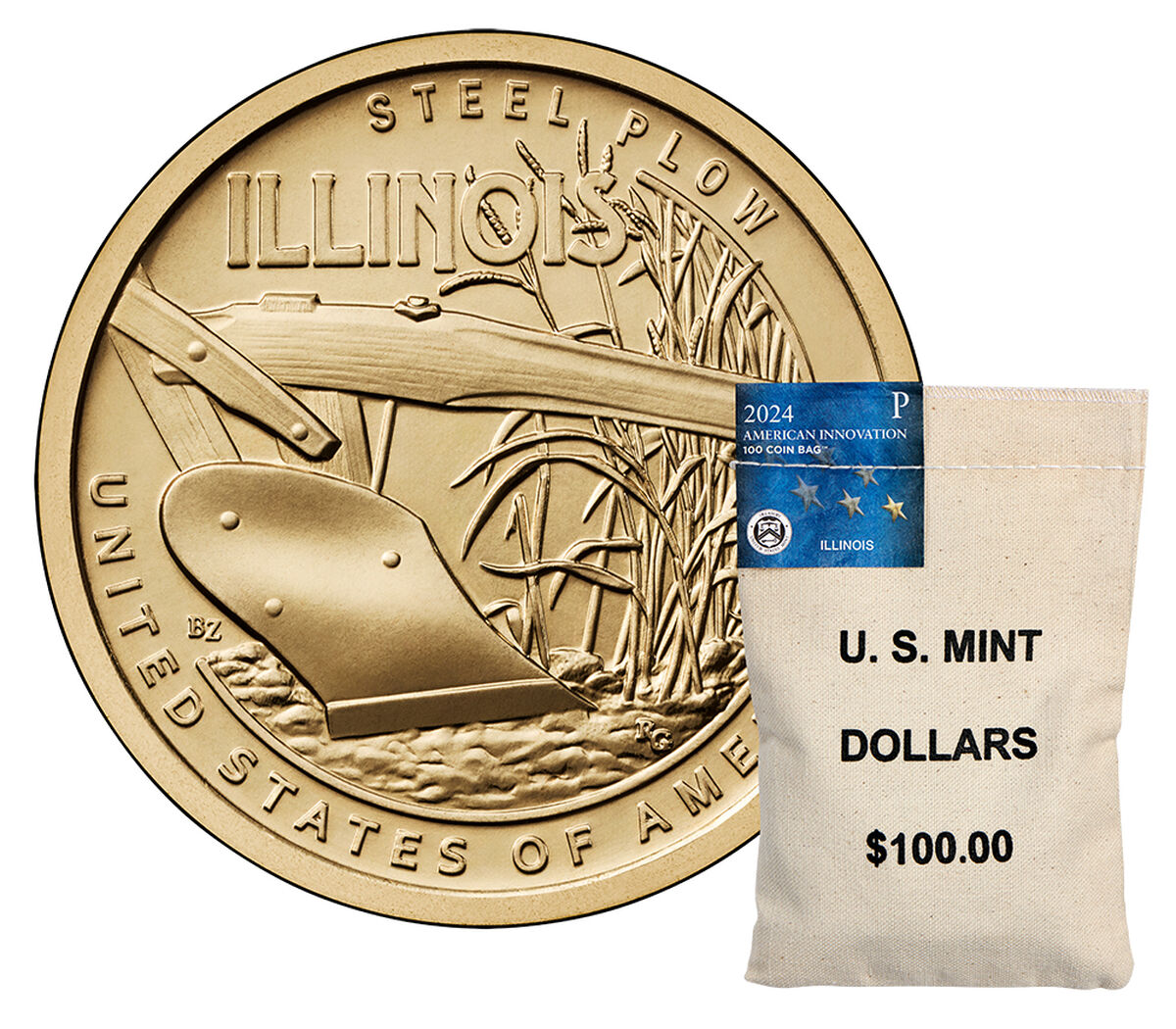 American Innovation $1 Coin 2024 Rolls and Bags - Illinois image number 1.0