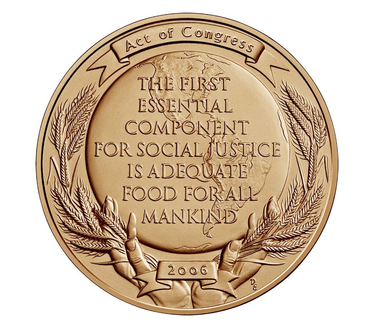 Dr. Norman Borlaug Bronze Medal image number 2.0
