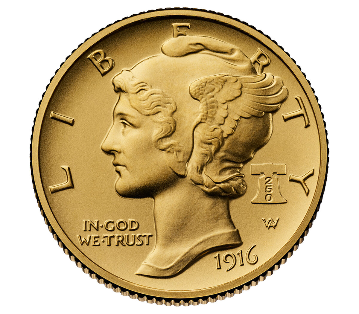 Best of the Mint 1916 Mercury Dime Gold Coin and Silver Medal Set, , hi-res image number 5.0
