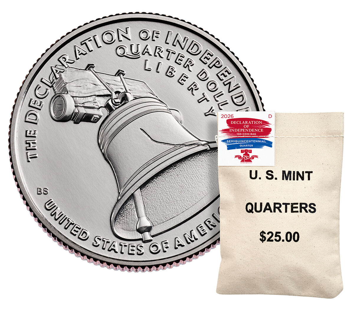 Semiquincentennial Quarters 2026 Rolls and Bags - Declaration of Independence image number 1.0