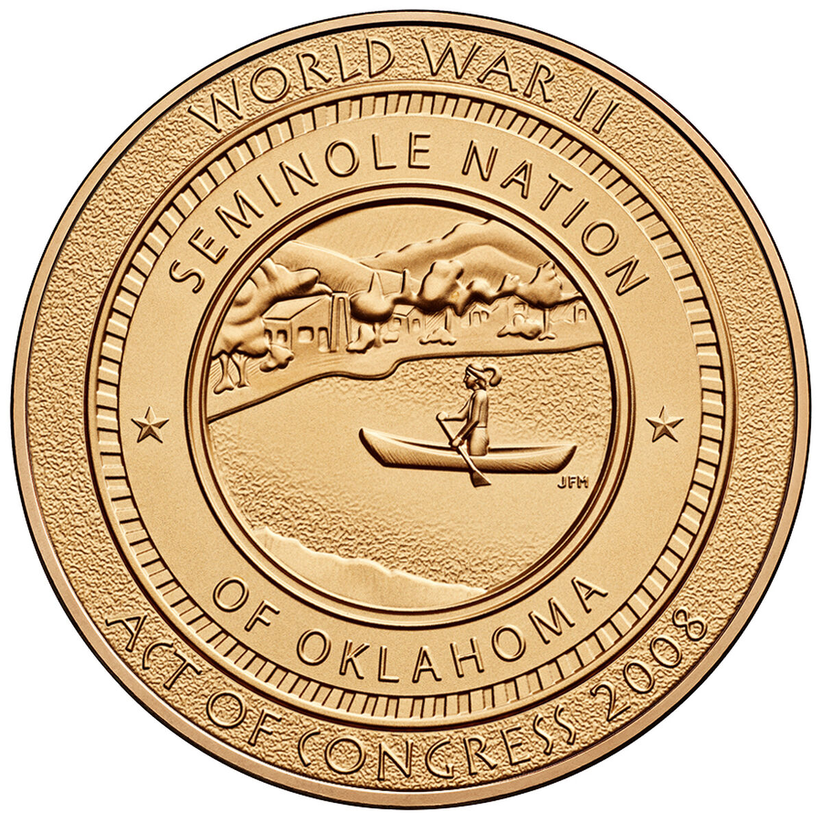 Seminole Nation Code Talkers Bronze Medal image number 2.0