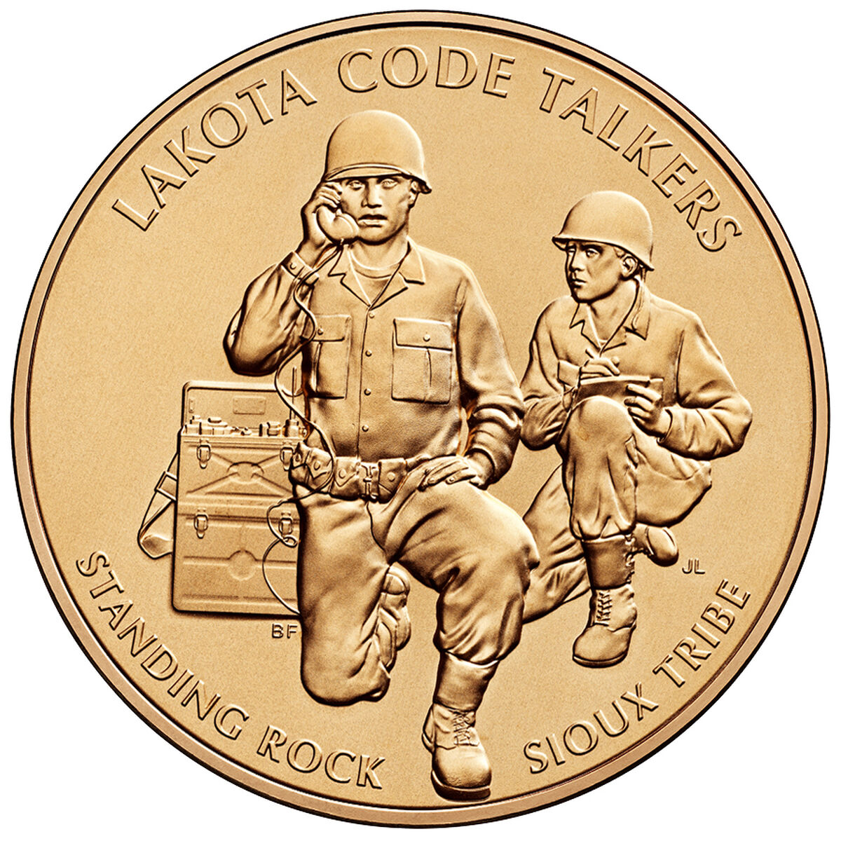Standing Rock Sioux Tribe Code Talkers Bronze Medal image number 1.0