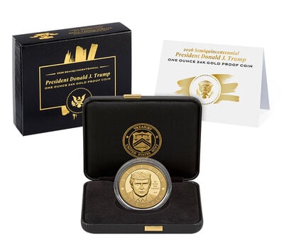Semiquincentennial President Donald J. Trump 24K Gold Proof Coin