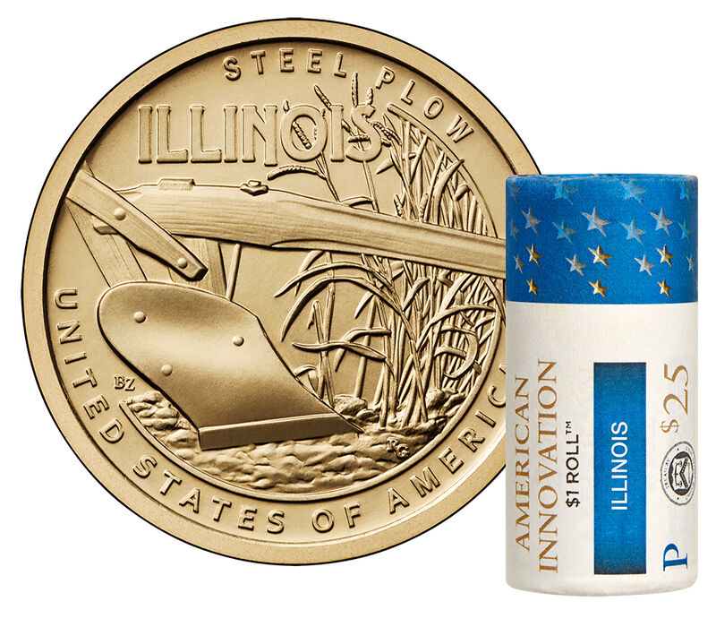 American Innovation $1 Coin 2024 Rolls and Bags - Illinois: 25-Coin Roll (P)