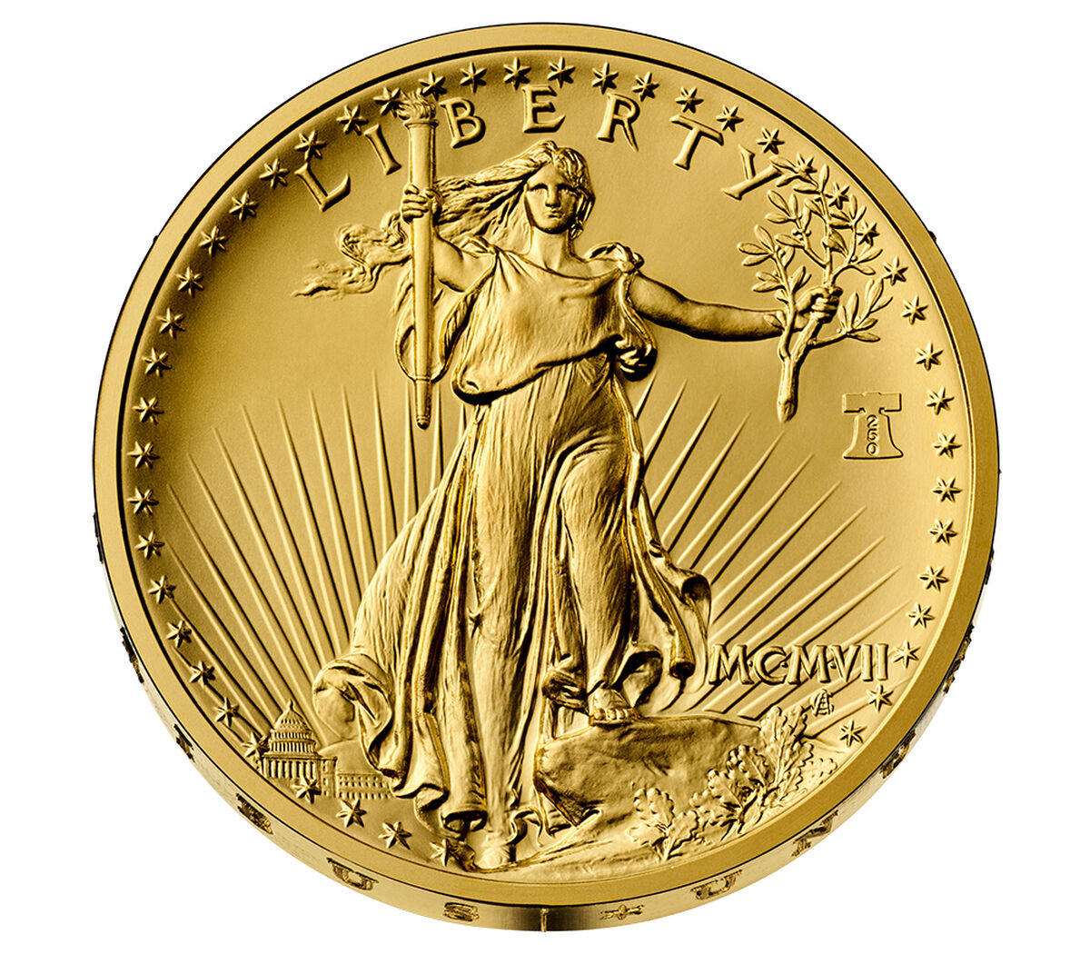 Best of the Mint 1907 Saint-Gaudens High Relief $20 Gold Coin and Silver Medal Set, , hi-res image number 3.0