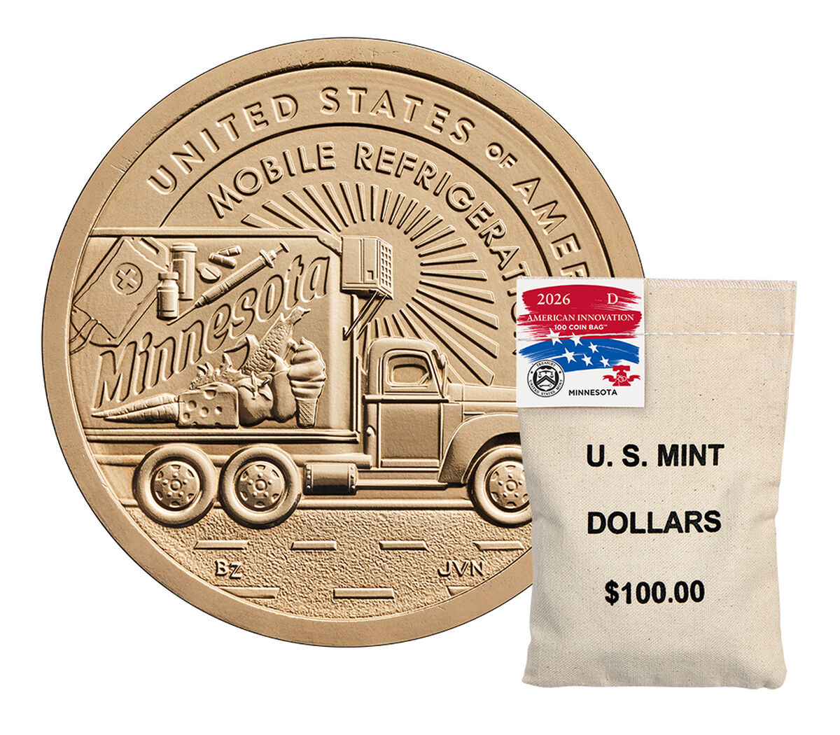 American Innovation $1 Coin 100-Coin Bag Subscription, , hi-res image number 1.0
