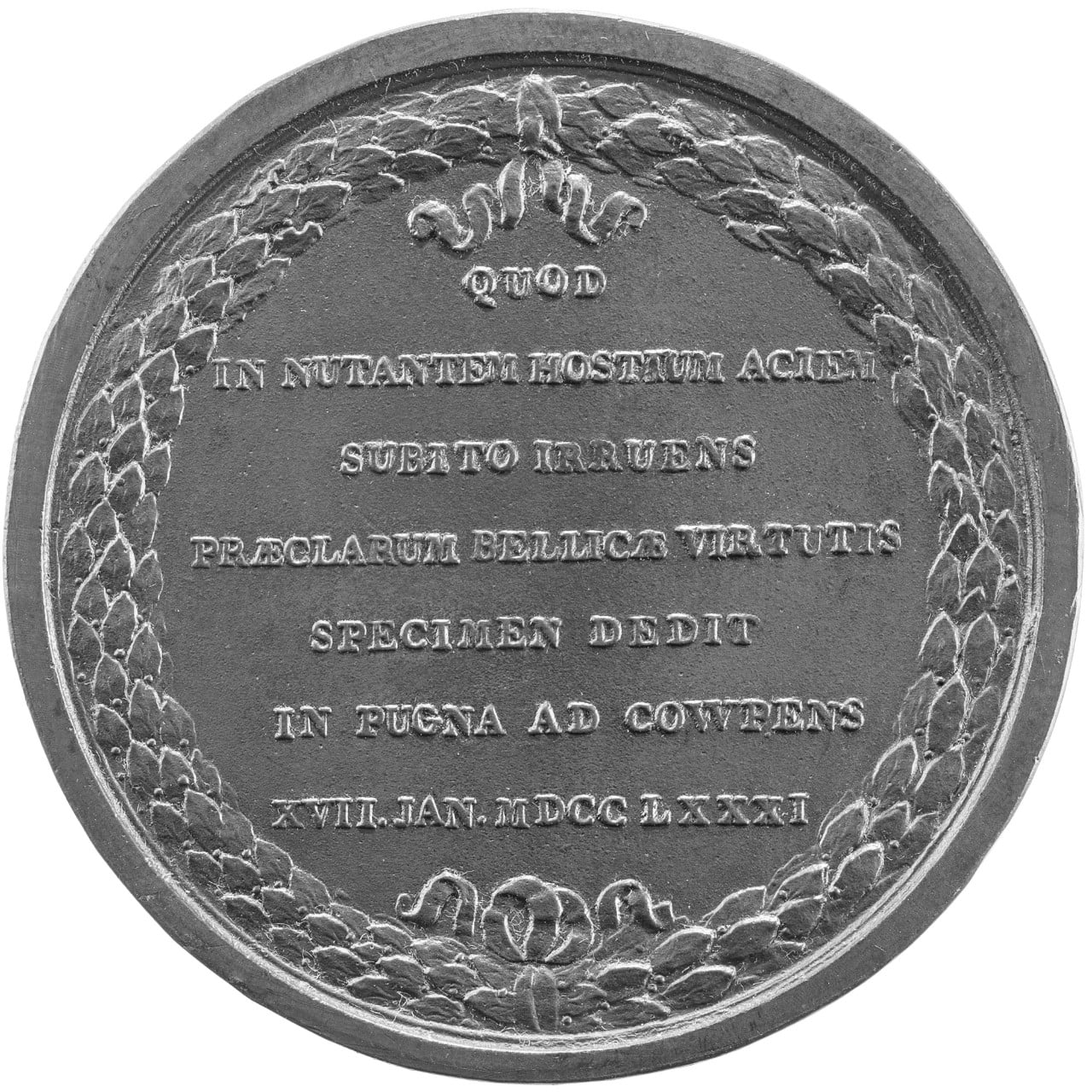 Lt. Col. John E. Howard Medal Reverse