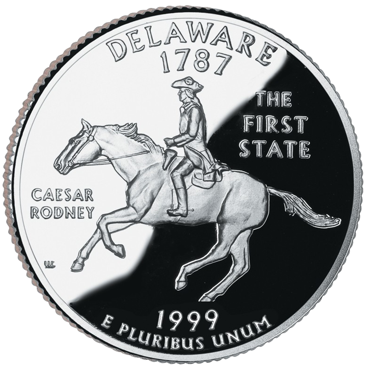 1999 Delaware 50 State Quarter Proof Reverse