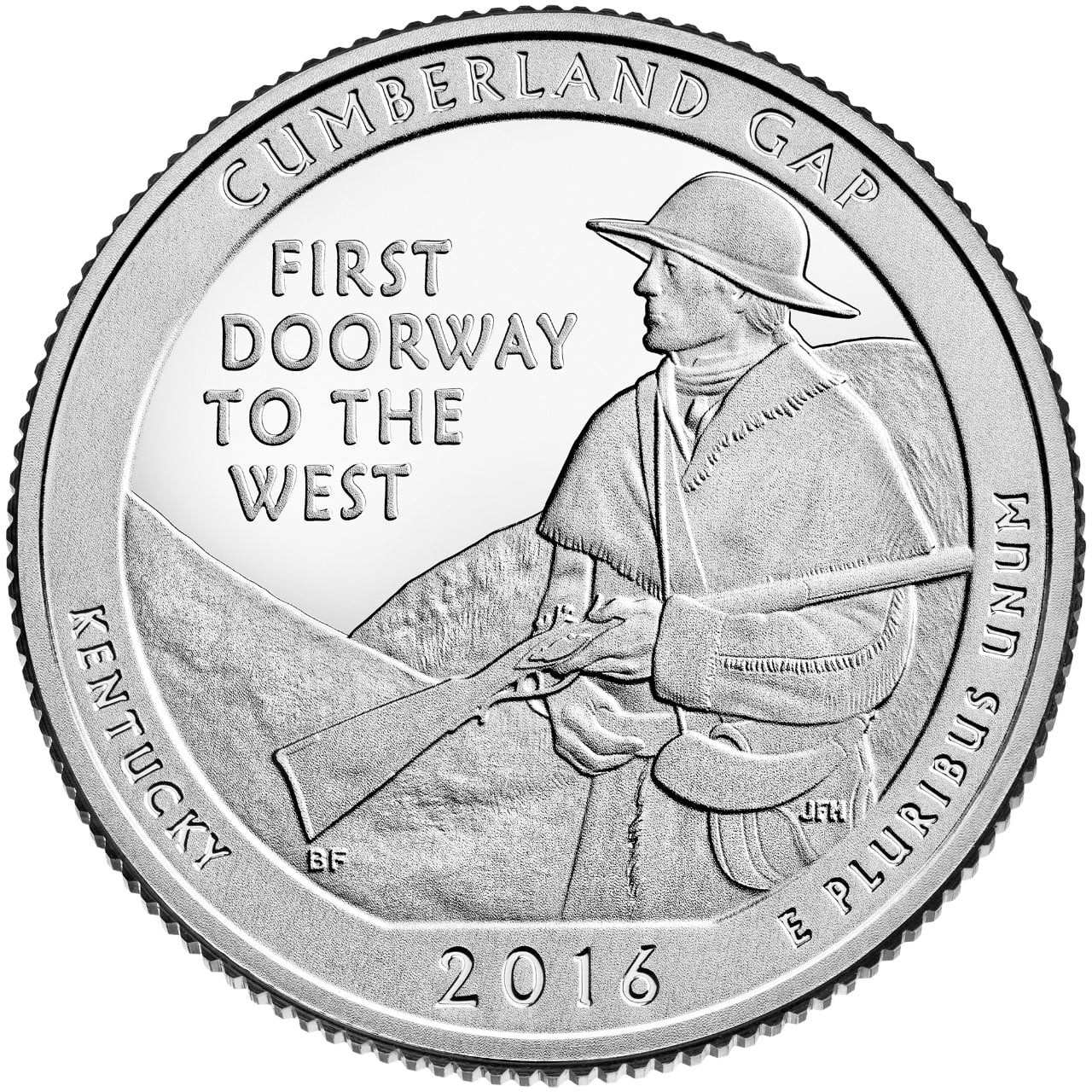 2016 Cumberland Gap Kentucky Proof Reverse