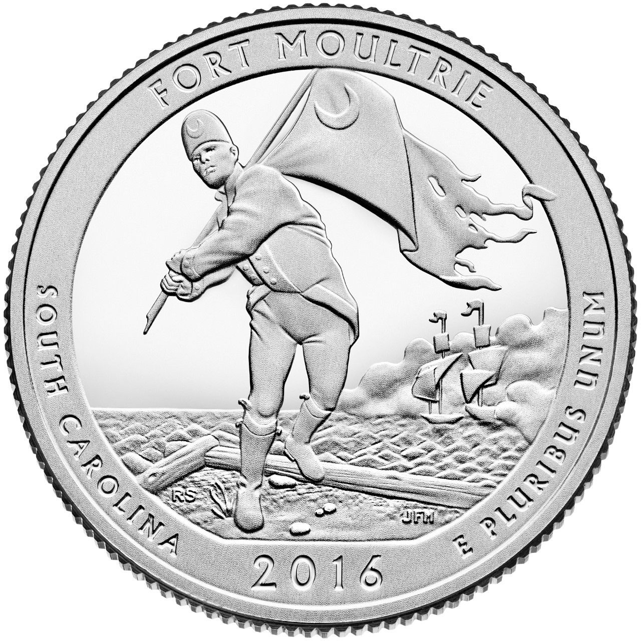 2016 Fort Moultrie South Carolina Proof Reverse