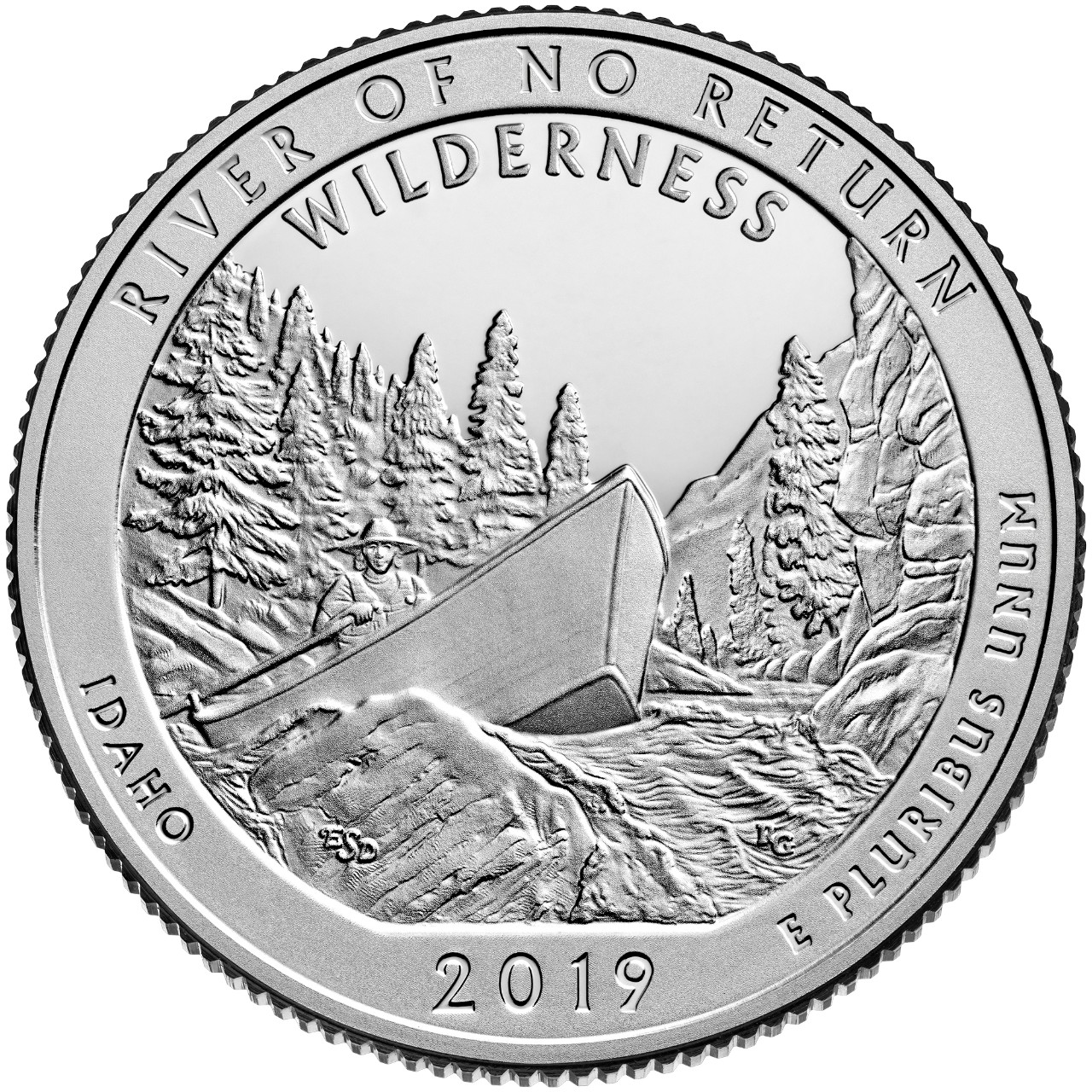 2019 America the Beautiful Quarters Coin River of No Return Wilderness Idaho Proof Reverse