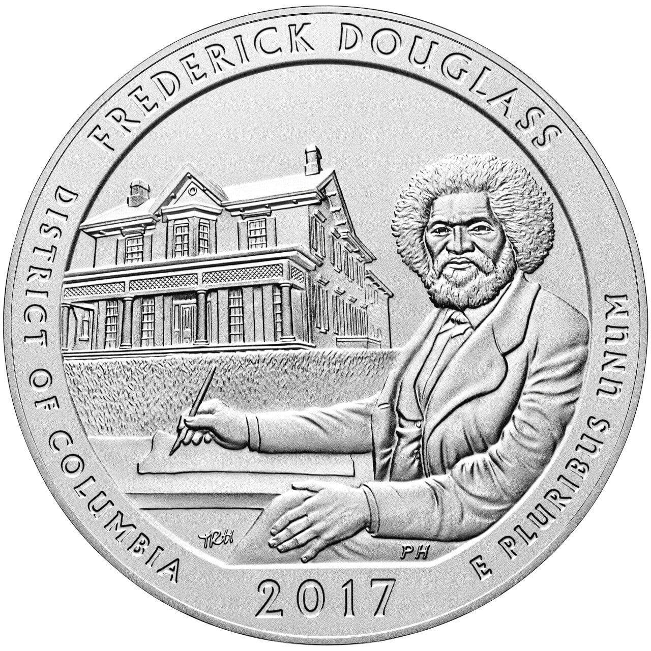 2017 Five Ounce Silver Uncirculated Frederick Douglass District of Columbia Reverse