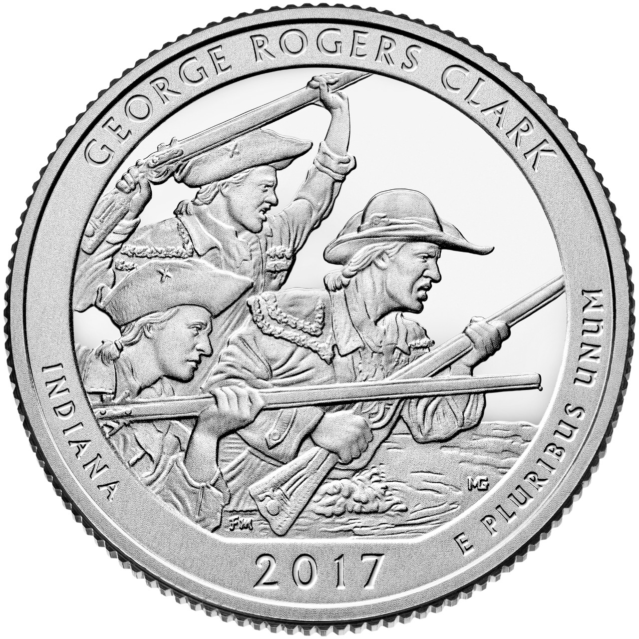 2017 George Rogers Clark Indiana Proof Reverse