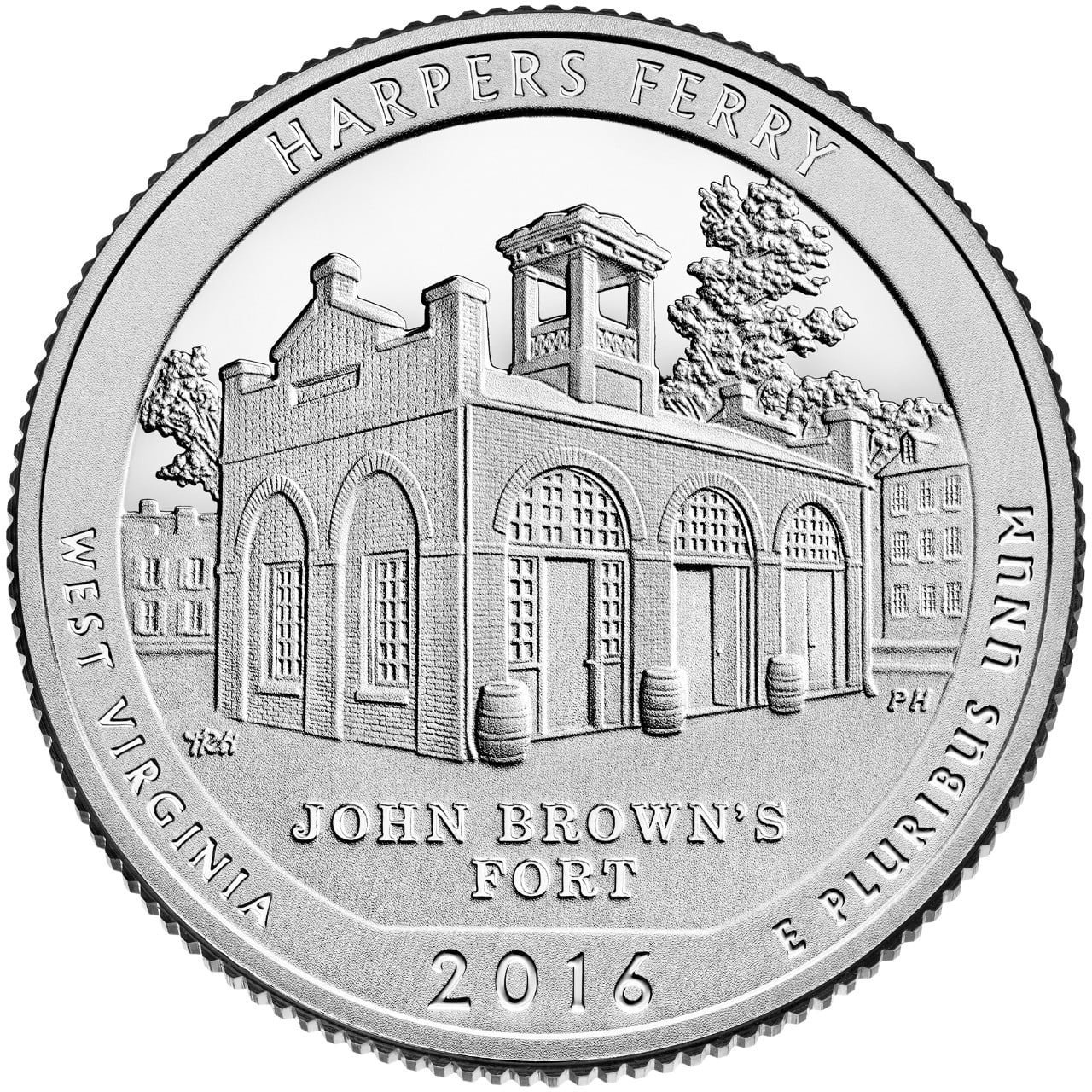 2016 Harpers Ferry West Virginia Proof Reverse
