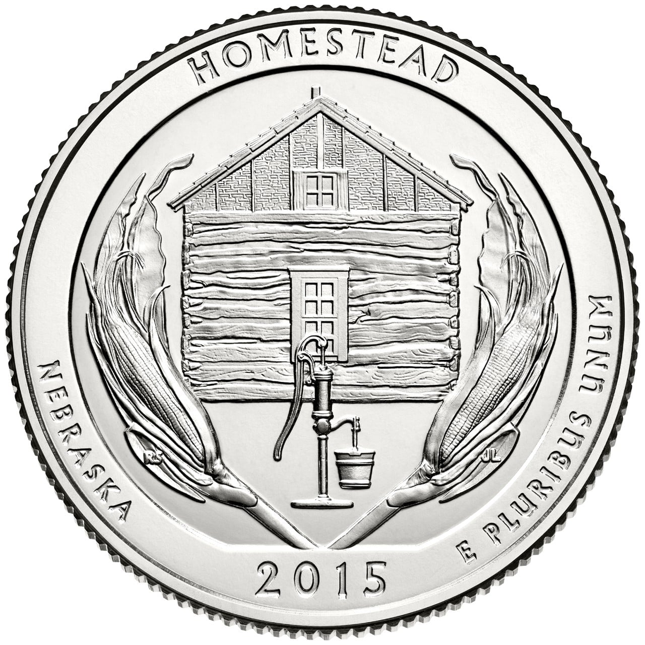 2015 America The Beautiful Quarters Coin Homestead Nebraska Uncirculated Reverse