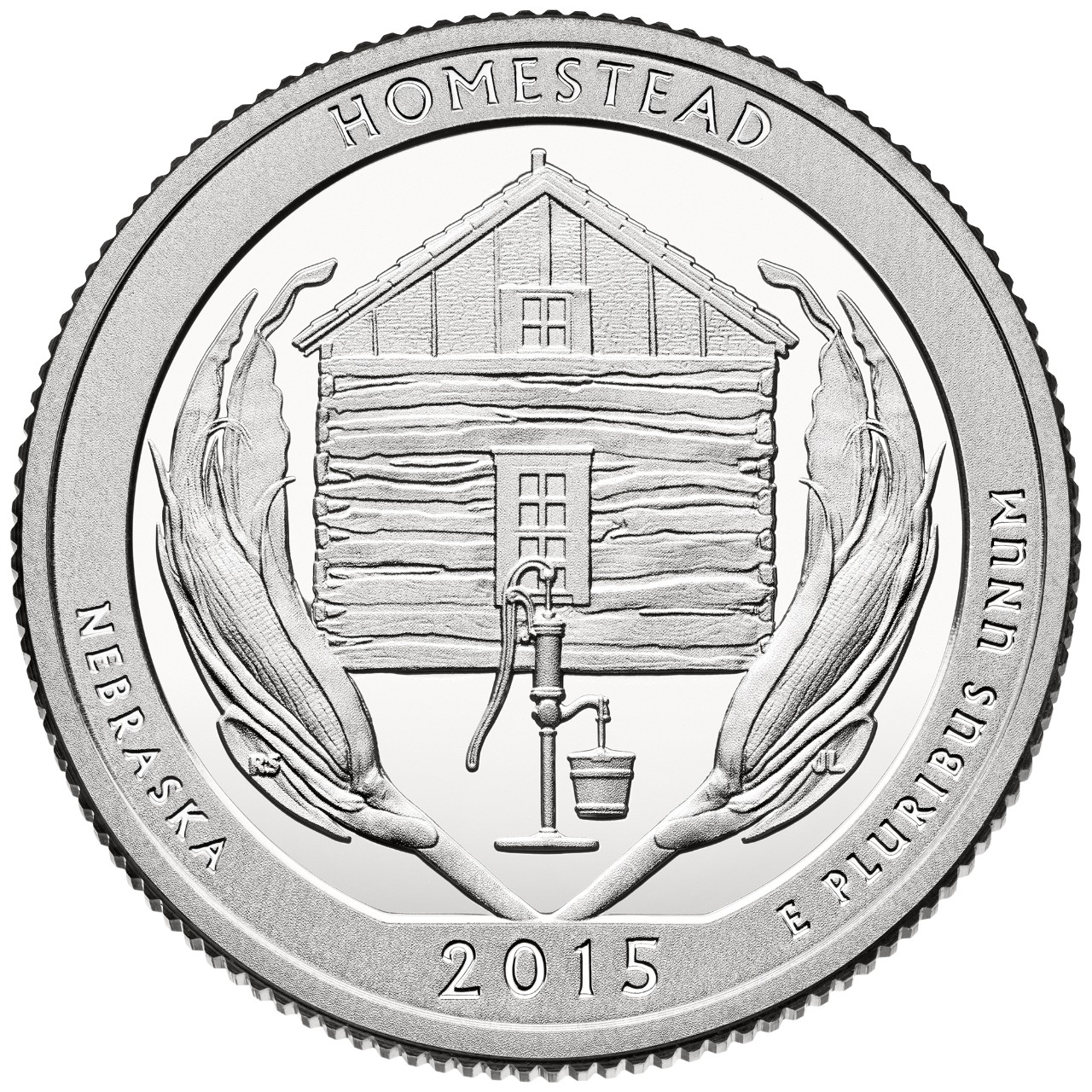 2015 America The Beautiful Quarters Coin Homestead Nebraska Proof Reverse
