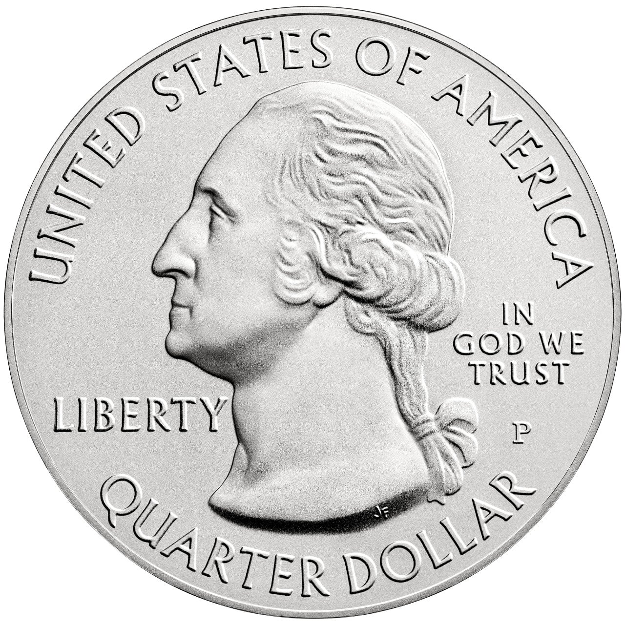 2015 America The Beautiful Quarters Five Ounce Silver Uncirculated Coin Obverse