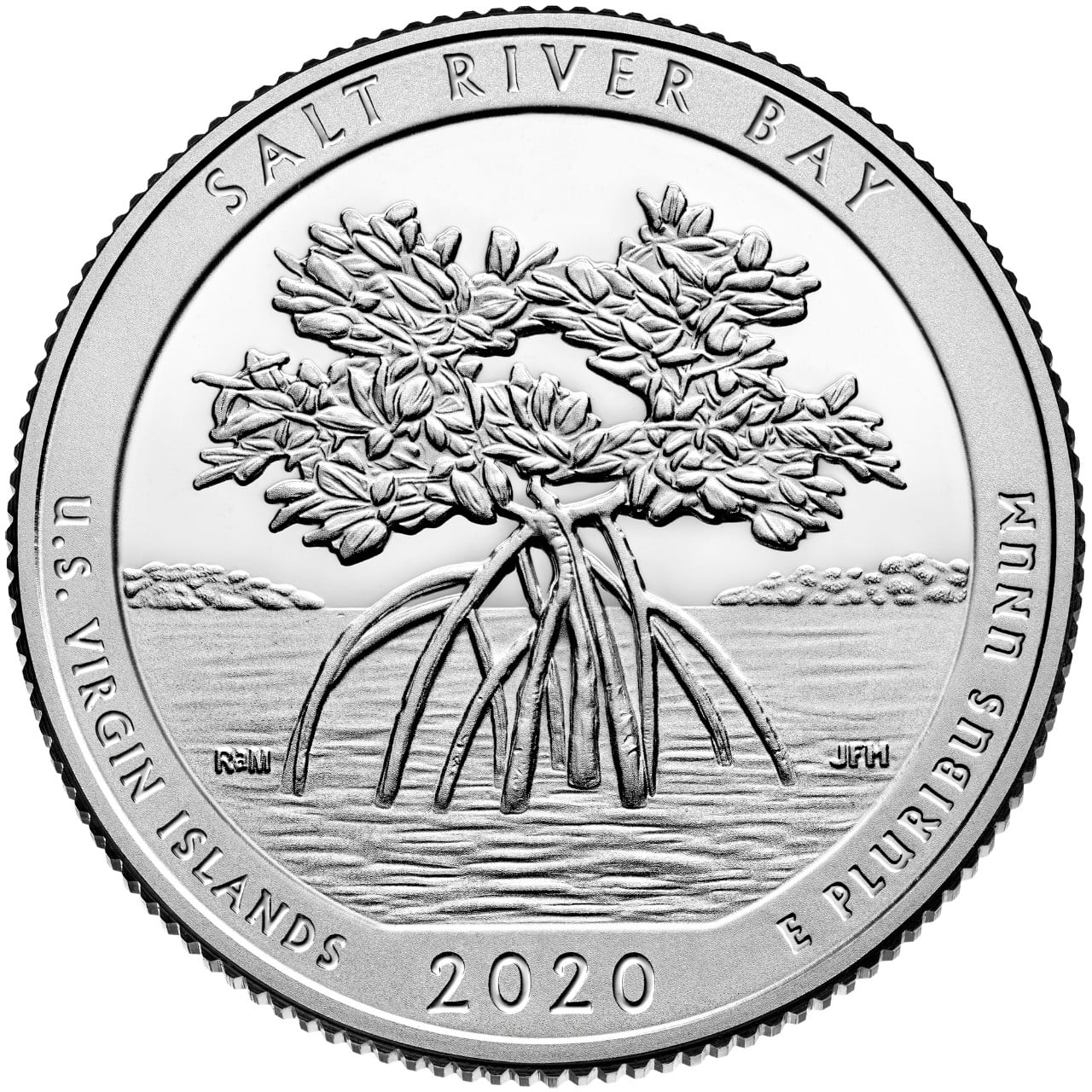 2020 America the Beautiful Quarters Coin Salt River Bay U.S. Virgin Islands Proof Reverse