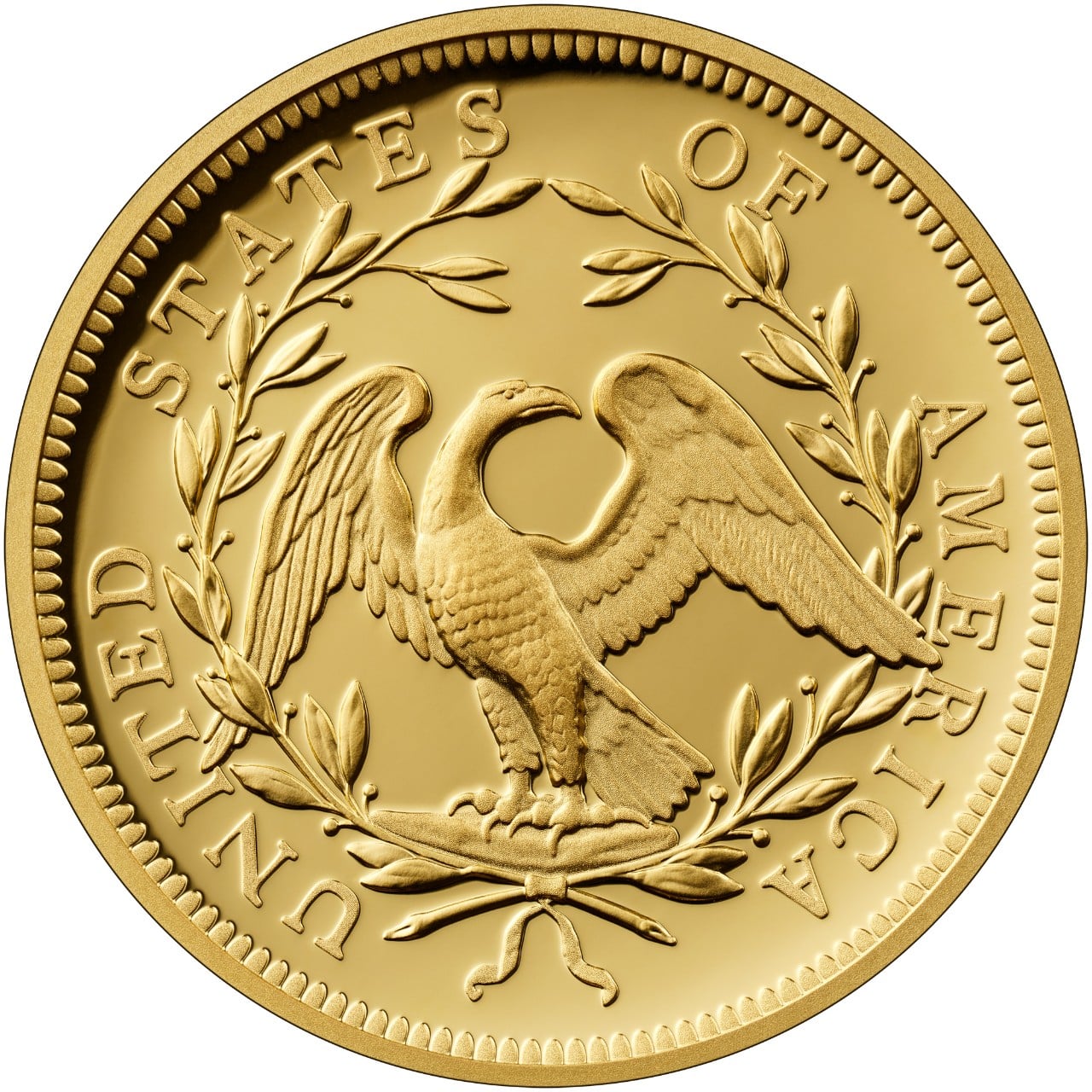 2024 230th Anniversary Flowing Hair Gold Coin Reverse